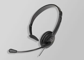 Ansicht auf ein schwarzes Headset.