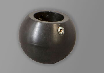Ansicht auf eine schwarze Wechselklappe für einen Rollspitze 