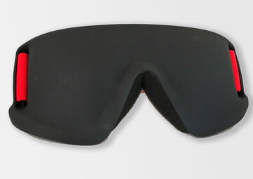 Ansicht auf die schwarze Brille.